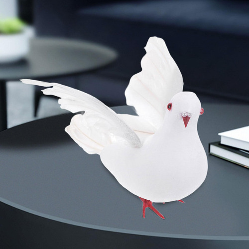 Decoración De Palomas Artificiales Esculturas De 20cmx13cm