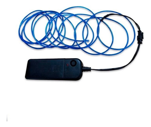 Hilo De Neon Led Luces Cable Interior Exterior 3 Mts Color De La Luz Azul