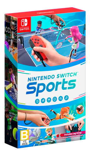 Nintendo Switch Videojuego Sports Con Rodillera Color Azul