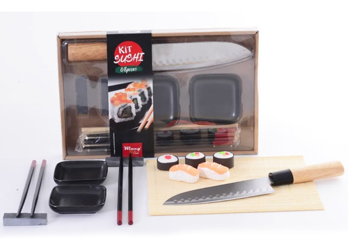 Conjunto Kit Para Sushi Faca Sashimi Comida Japonesa 8 Pcs*