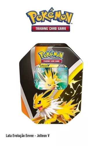 3 Latas Pokémon Evoluções de Eevee Flareon V Jolteon V Vaporeon V Copag  Cards Cartas em português : : Brinquedos e Jogos