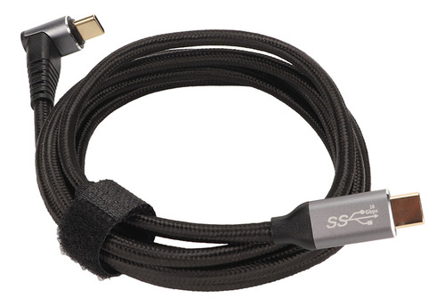 Cabo Usb C De 90 Graus 4k 60hz Suporta Pd100w Tipo 3.1 Gen2