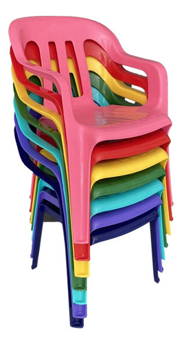 Set De 8 Sillas Infantil Extra Reforzada 7 Colores A