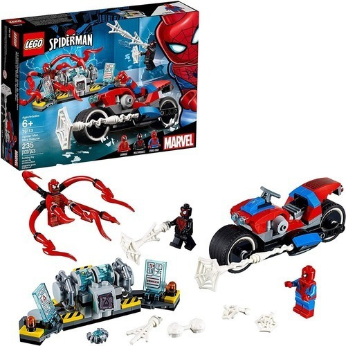 Lego 76113 Spider Man Rescate En Moto Bloques 235 Piezas