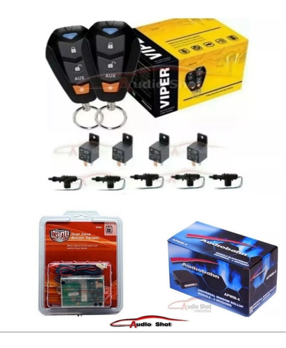 Alarma Viper 3400 +5seguros Electricos+radar+interfaz4vidrio