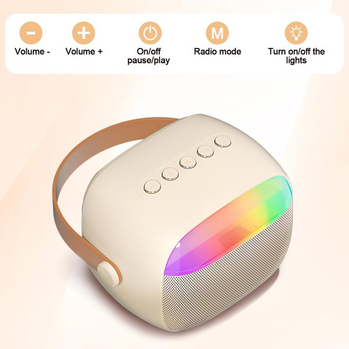 Máquina De Karaoke, Wireless Karaoke Speaker Con Luces