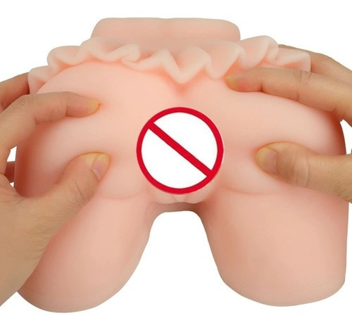 Masturbador duplo com textura bege - Realista Banging Booty