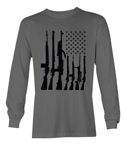 Haase Unlimited Machine Gun Bandera Americana - Camisa De Ma