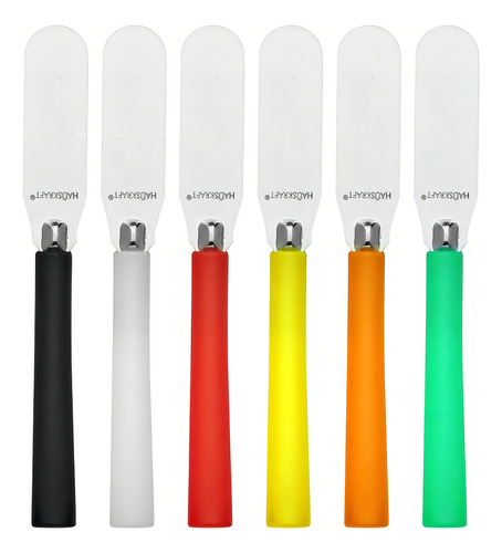 Jogo Com 6 Espátulas Coloridas Em Aço Inox