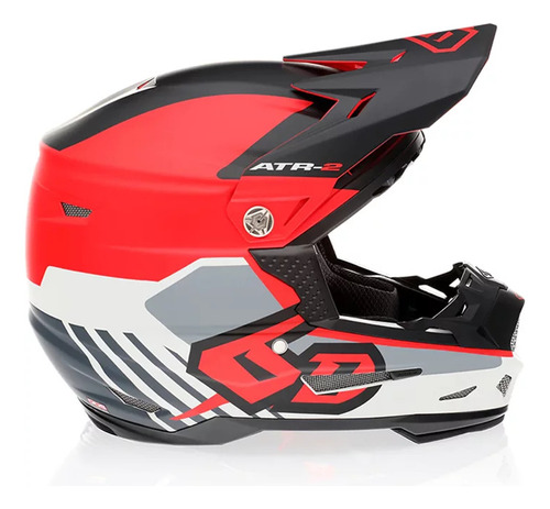 Capacete 6d Atr-2 Vermelho