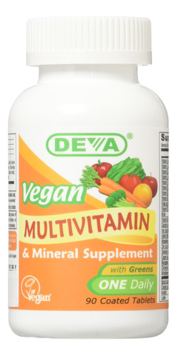 Deva Nutrition Vegan Vitamins Daily Multivitamnico Y Tableta