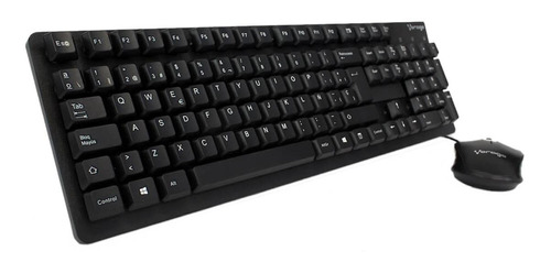 Kit De Teclado Y Mouse Vorago Km-106 Español De Color Negro