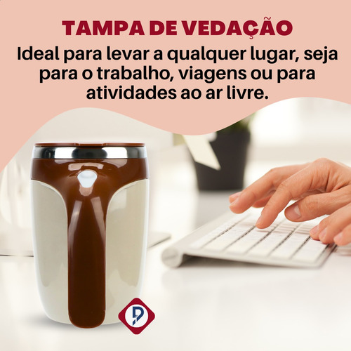 Imagem 5 de 9 de Caneca Magnética Cup Mixer Térmica Copo Automático Portátil