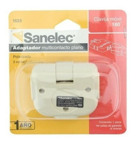 Multicontacto 3 Tomas Tipo Bisagra Movible 20 Pack
