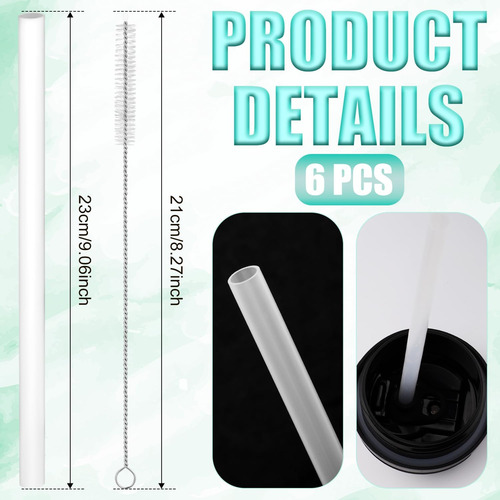 Pajitas De Plástico Reutilizables Para Botella De Agua 64 Oz