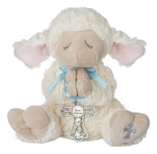 Ganz Serenity Lamb With Crib Cross Bautizo O Bautismo Gift (