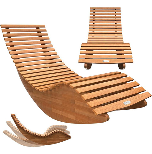 Cucunu Chase Lounge Outdoor I Durable, Confiable Acacia Wood