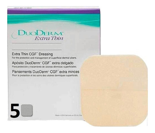 5 Curativo Hidrocoloide Duoderm Extra Fino 10x10cm Importado