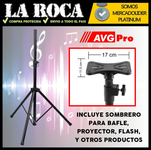 Imagen 5 de 10 de Tripode Soporte Bafle Pantallas Proyector Iluminacion Sonido