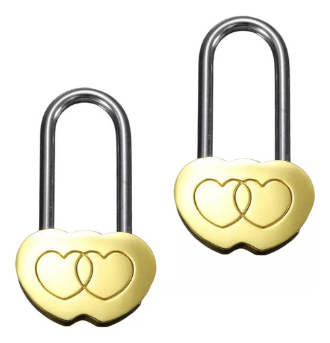 Duas Peças Gravadas Com Coração Duplo, Love Lock,
