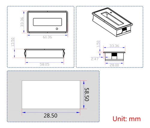 (b) Medidor De Voltaje, Pantalla Lcd, Retroiluminación Verde
