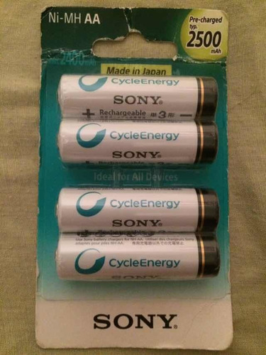 Baterías Pilas Recargable Sony Aa X2 - 2.500mah - Precargada