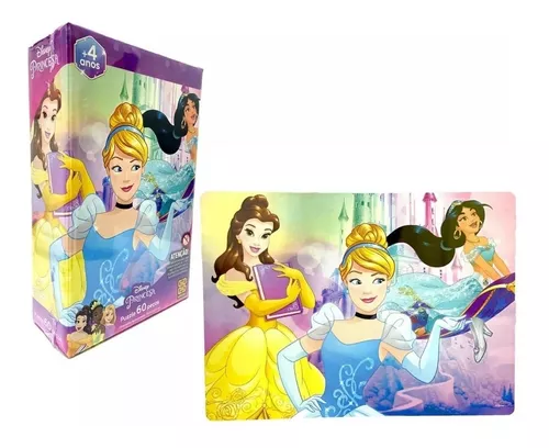 Jogo de Quebra-Cabeça Grow 60 Peças Disney Princesas