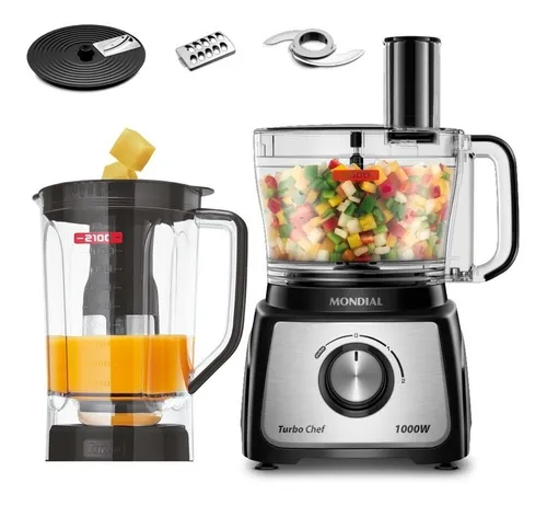 comprar Multiprocessador turbo chef 5 em 1 Mpn-01-b 1000w Mondial cor preto 220V