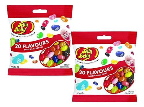 Kit 2 Bala Jelly Belly Pacote Feijão 20 Sabores Sortidos 99g