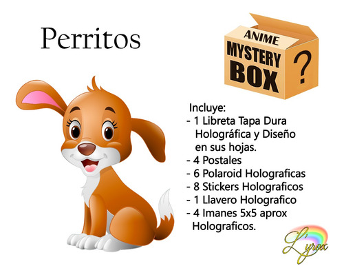 Perritos Tiernos Mystery Box Kawaii Holográfica Doglover