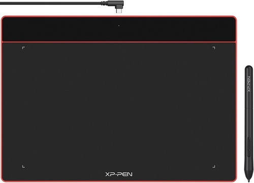 Imagen 2 de 5 de Tableta Gráfica Xp-pen Deco Fun Xs Roja