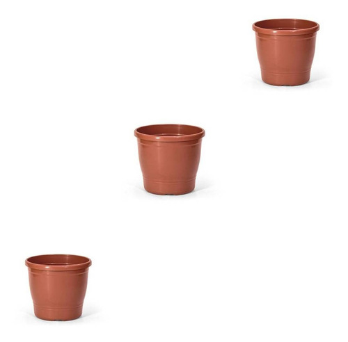 3x Vaso Primavera 05 (8l) Cerâmica Nutriplan