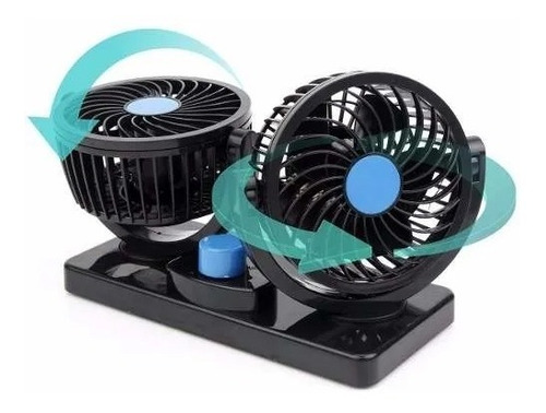 Imagen 4 de 7 de Ventilador Mini Doble 12v 24v 5 Aspas Oregon 4 PuLG Auto 4x4