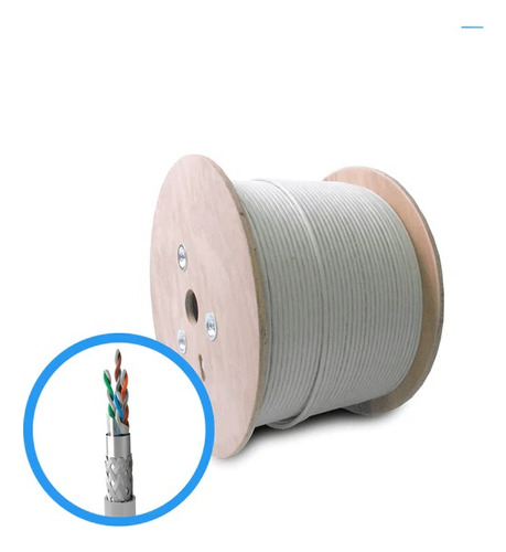 Cable Sf/utp Satra Cat6 23awg Cobre 305 Metros Gris