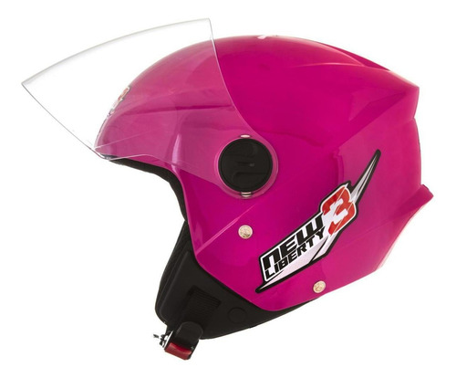 Capacete Moto Aberto New Liberty 3 Protork Rosa 60