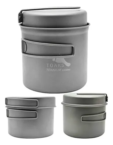 Toaks Olla De Titanio De 1100 Ml Con Sartén