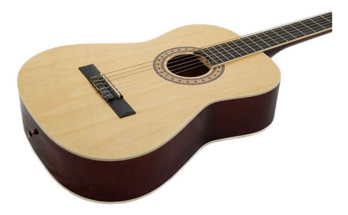 Guitarra Acústica Symphonic Ec3900n Con Cuerdas De Nylon Color Natural Material Del Diapasón Palisandro