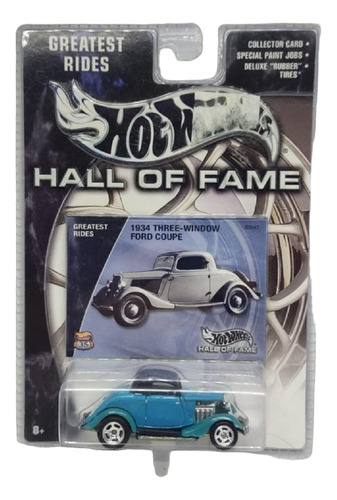 Hot Wheels Hall Of Fame Ford Coupe 1934 Three Window Rides Cor Azul