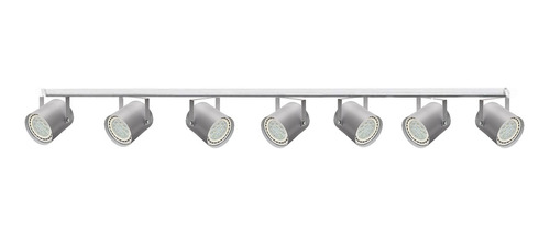 Riel 3 Metros Con Spot Cilindro Blanco Apto Led Ar111 220v