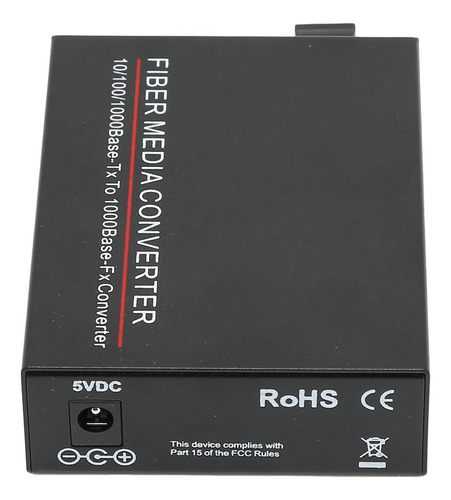 Transceptor Fibra Convertidor Medio Optico 100-240v Ethernet