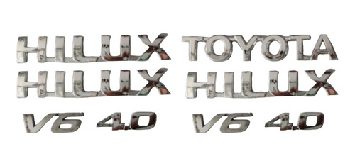 Kit Emblema Hilux Toyota V6 4.0 8piezas Reemplazos