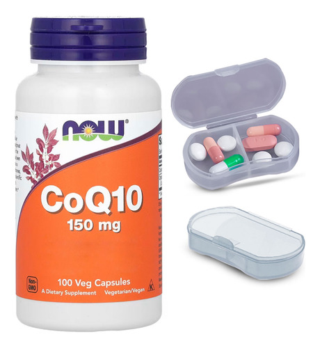 Coenzima Coq10 150mg Now Foods 100 Caps + Porta Cápsulas