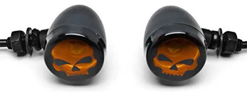 Luz Giro Calavera Metal Señal Giro Retro Motocicleta