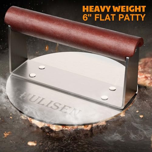 Hulisen Burger Smasher, Prensa De Acero Inoxidable Para Hamb