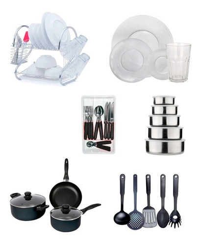 Juego Set Vajilla Completo Hogar Platos Bateria De Cocina