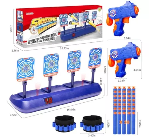 Fibevon Direct Dianas para pistolas Nerf, puntuación automática  electrónica, reinicio digital, diana para pistola Nerf serie Mega/Rival  Regalo ideal