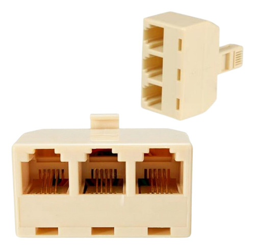 Adaptador De Telefono Rj11 / 1x3 Semilic X 10 Und