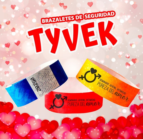 Pulseras Seguridad Brazaletes Tyvek Evento Concierto Fiesta 