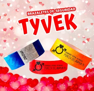 Pulseras Seguridad Brazaletes Tyvek Evento Concierto Fiesta