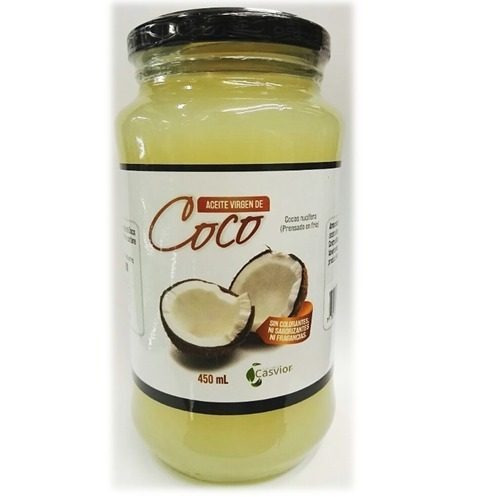 Aceite Coco Virgen Prensado En Frío 450ml Natural Casvior